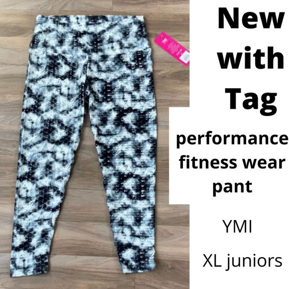 YMI performance fitness wear tie dye print top & stretch pant XL jr - Picture 4 of 17